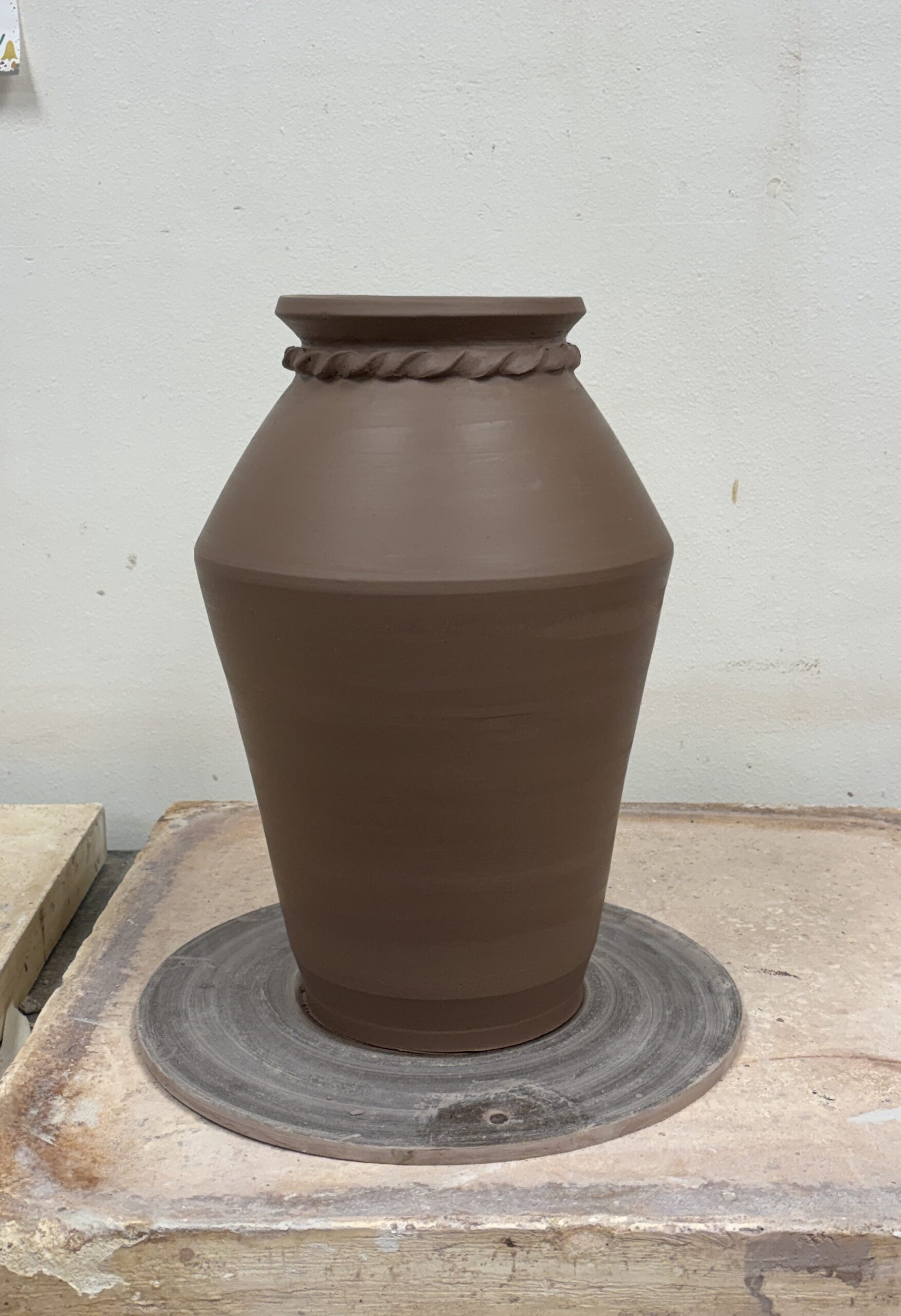 KJ Kahnle, tall vase with rope design